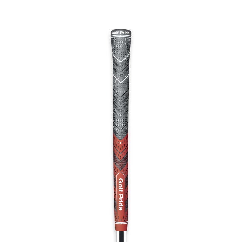 Golf Pride MCC Plus4 Golf Club Grip - All-Weather Hybrid Grip with Larger Lower Hand - Brushed Cotton Cord & Pebbled Texture - Standard - Red - Image 1